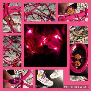 New Pink emojination light up shoelaces